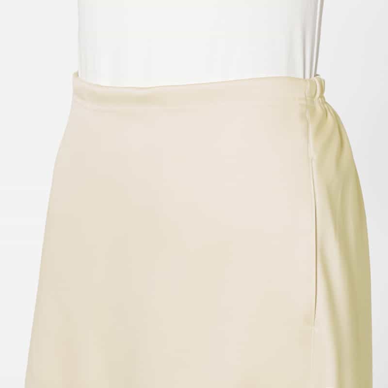 COGTHEBIGSMOKE COGTHEBIGSMOKE ＜コグザビッグスモーク＞ シャイニー素材ドローストリング ロングスカート IVORY