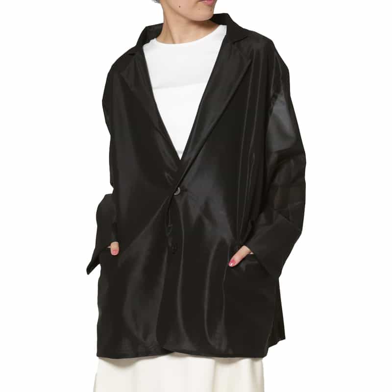 COGTHEBIGSMOKE COGTHEBIGSMOKE ＜コグザビッグスモーク＞ シアー素材ジャケット BLACK