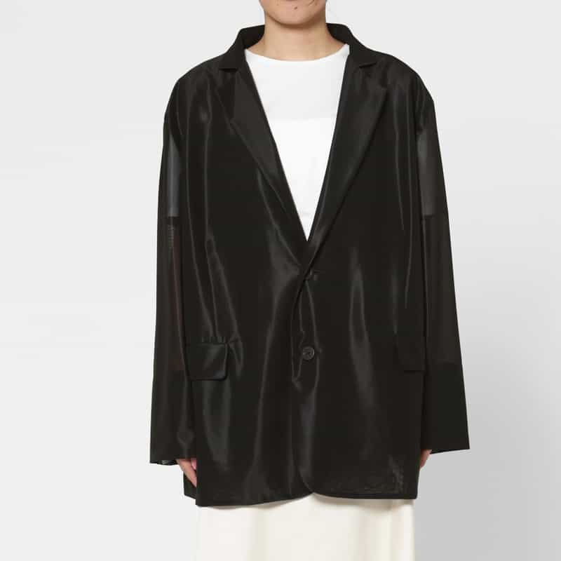 COGTHEBIGSMOKE COGTHEBIGSMOKE ＜コグザビッグスモーク＞ シアー素材ジャケット BLACK