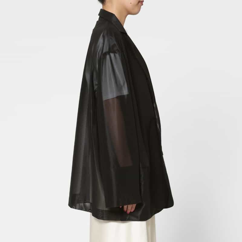 COGTHEBIGSMOKE COGTHEBIGSMOKE ＜コグザビッグスモーク＞ シアー素材ジャケット BLACK