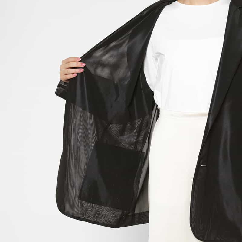 COGTHEBIGSMOKE COGTHEBIGSMOKE ＜コグザビッグスモーク＞ シアー素材ジャケット BLACK