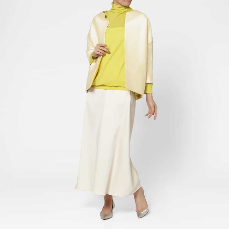 COGTHEBIGSMOKE COGTHEBIGSMOKE ＜コグザビッグスモーク＞ シャイニー素材バルーンジャケット IVORY