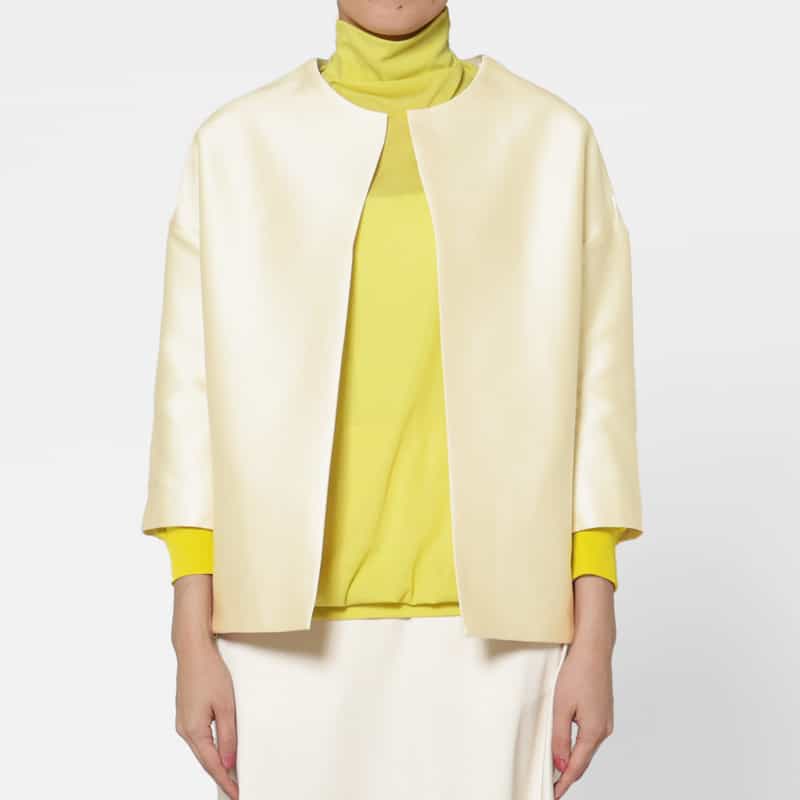 COGTHEBIGSMOKE COGTHEBIGSMOKE ＜コグザビッグスモーク＞ シャイニー素材バルーンジャケット IVORY