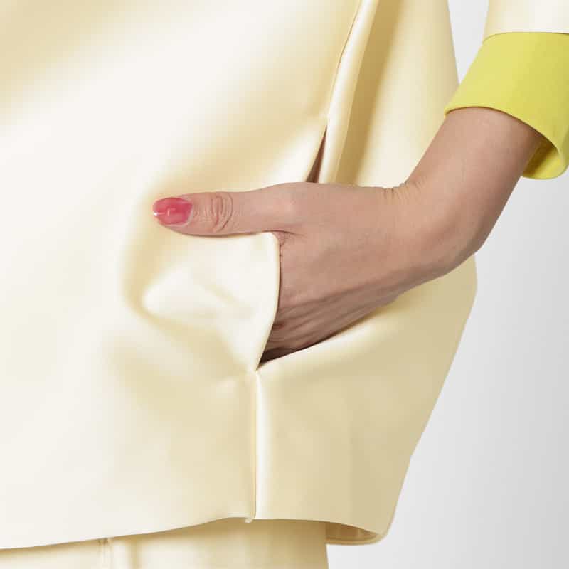 COGTHEBIGSMOKE COGTHEBIGSMOKE ＜コグザビッグスモーク＞ シャイニー素材バルーンジャケット IVORY