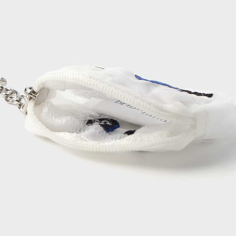 BRIGITTE TANAKA BRIGITTE TANAKA ＜ブリジット タナカ＞ オーガンジー素材チェーン付きポーチ WHITE