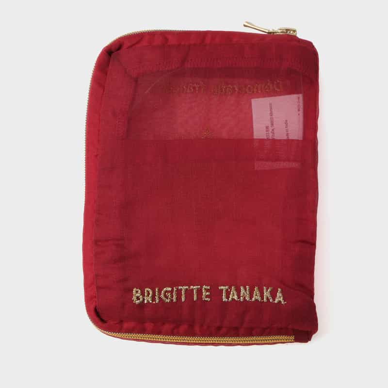BRIGITTE TANAKA BRIGITTE TANAKA ＜ブリジット タナカ＞ オーガンジー素材ポーチ RED