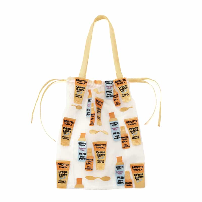 BRIGITTE TANAKA BRIGITTE TANAKA ＜ブリジット タナカ＞ オーガンジー素材ドローストリングトートバッグ CREAM