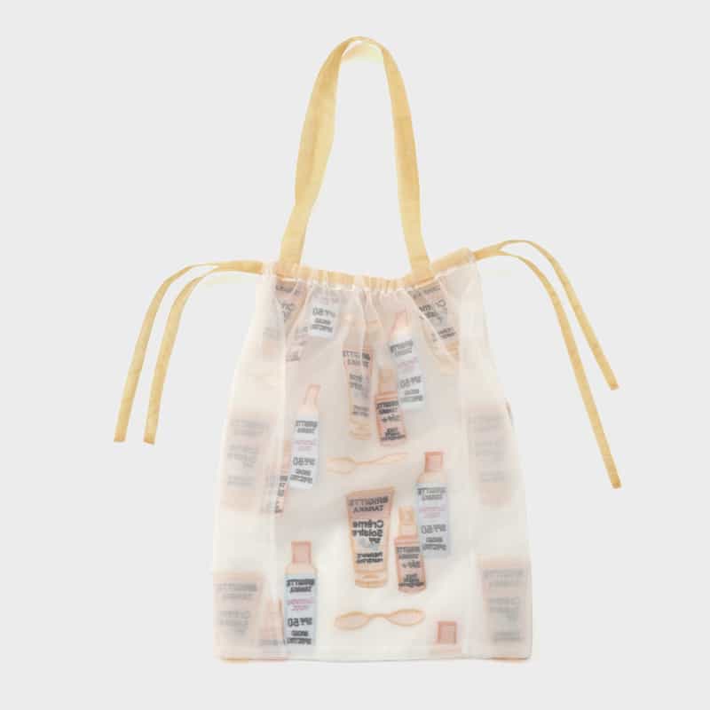 BRIGITTE TANAKA BRIGITTE TANAKA ＜ブリジット タナカ＞ オーガンジー素材ドローストリングトートバッグ CREAM