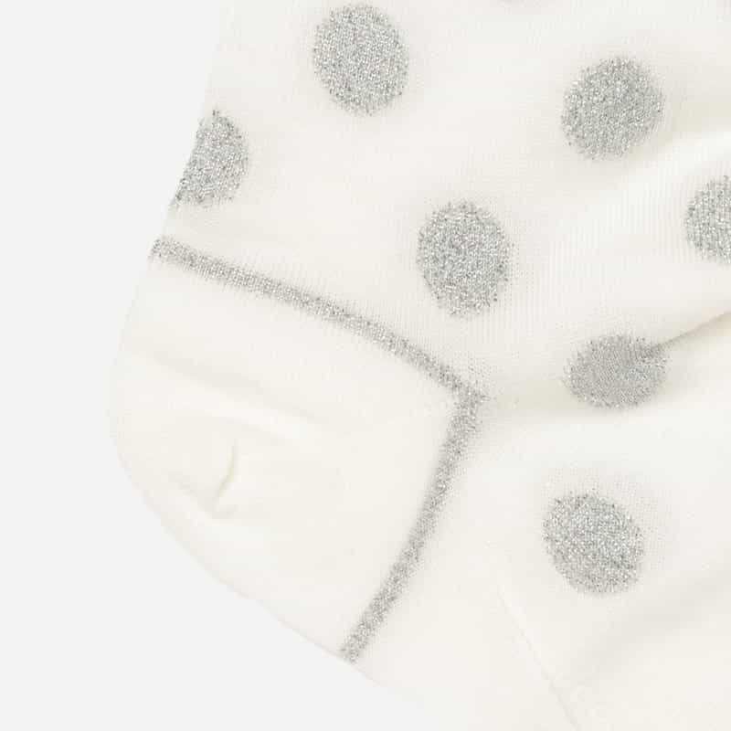 DEUX PLUS UNDEMI DEUXPLUSUNDEMI＜ドゥプリュスアンドゥミ＞ ドット柄ラメソックス WHITE