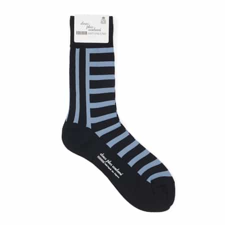 DEUXPLUSUNDEMI＜ドゥプリュスアンドゥミ＞ ボーダー×ストライプ柄ソックス