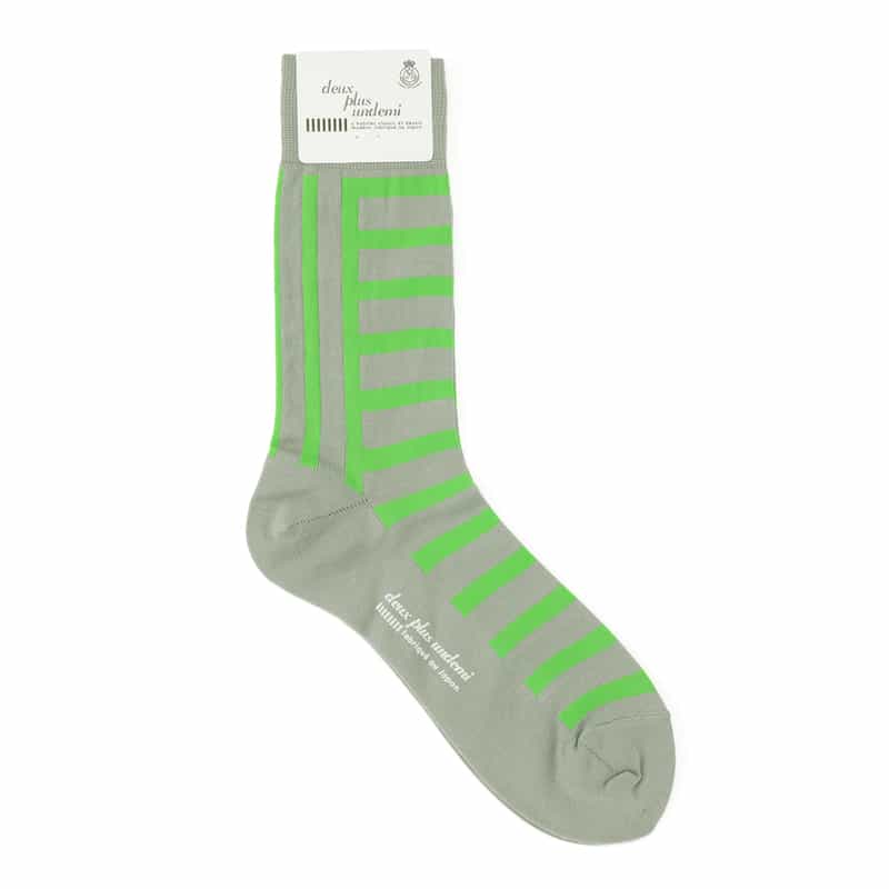 DEUXPLUSUNDEMI＜ドゥプリュスアンドゥミ＞ ボーダー×ストライプ柄ソックス