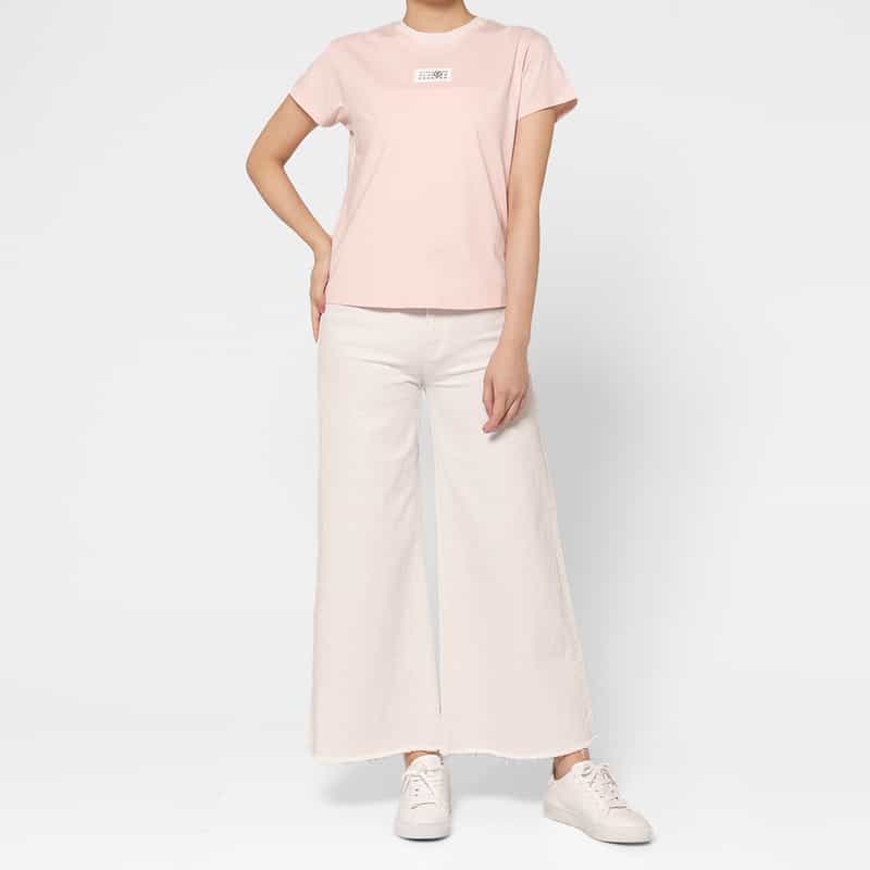 MM6 MAISON MARGIELA MM6 MAISON MARGIELA ＜エムエム6 メゾン マルジェラ＞ ロゴタグ Tシャツ PINK