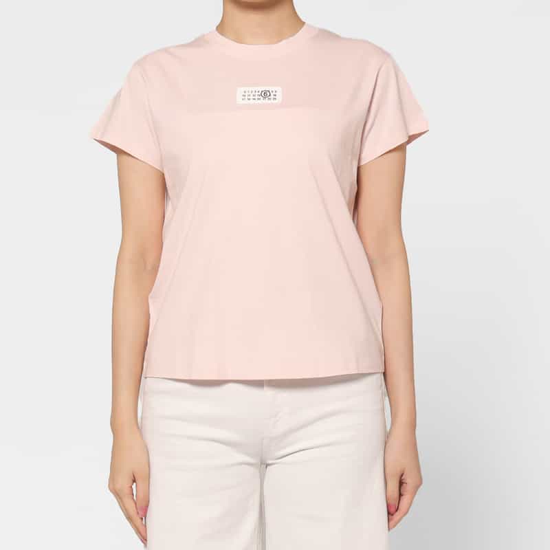 MM6 MAISON MARGIELA MM6 MAISON MARGIELA ＜エムエム6 メゾン マルジェラ＞ ロゴタグ Tシャツ PINK