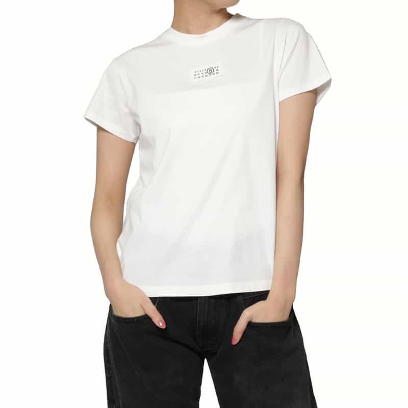 MM6 MAISON MARGIELA MM6 MAISON MARGIELA＜エムエム6 メゾン マルジェラ＞ ロゴタグ Tシャツ WHITE