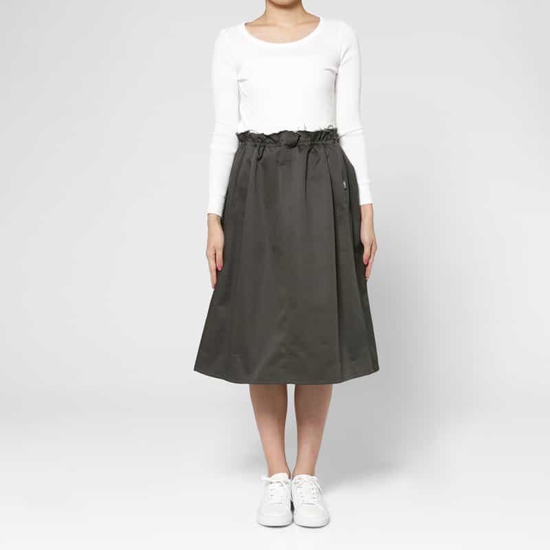 MM6 MAISON MARGIELA MM6 MAISON MARGIELA＜エムエム6 メゾン マルジェラ＞ カットオフウエスト ドローストリングスカート GRAY