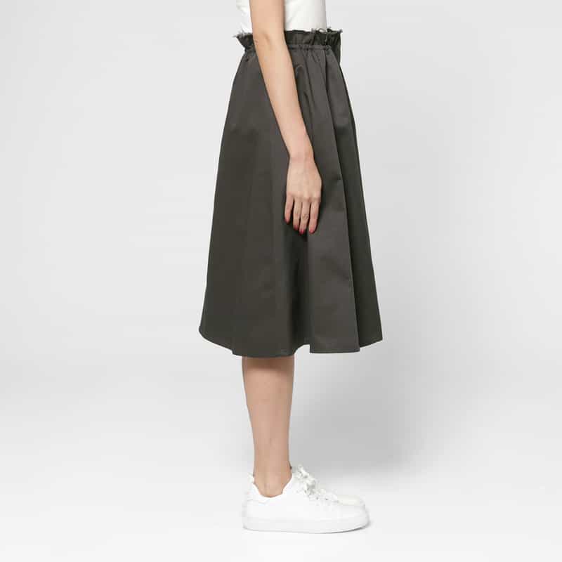 MM6 MAISON MARGIELA MM6 MAISON MARGIELA＜エムエム6 メゾン マルジェラ＞ カットオフウエスト ドローストリングスカート GRAY