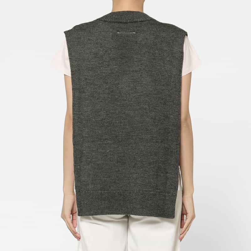 MM6 MAISON MARGIELA MM6 MAISON MARGIELA ＜エムエム6 メゾン マルジェラ＞ ニットベスト GRAY