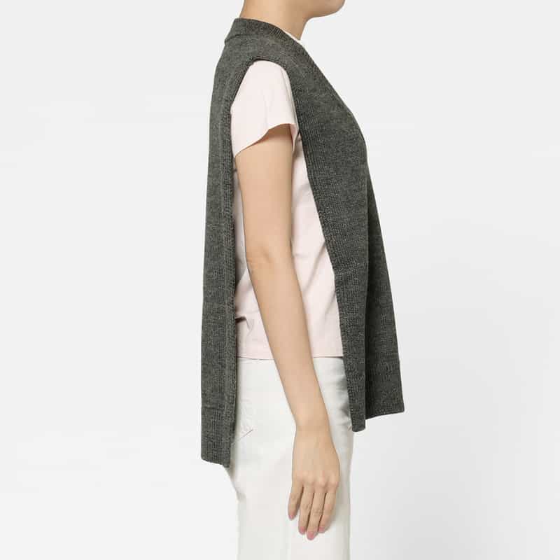 MM6 MAISON MARGIELA MM6 MAISON MARGIELA ＜エムエム6 メゾン マルジェラ＞ ニットベスト GRAY