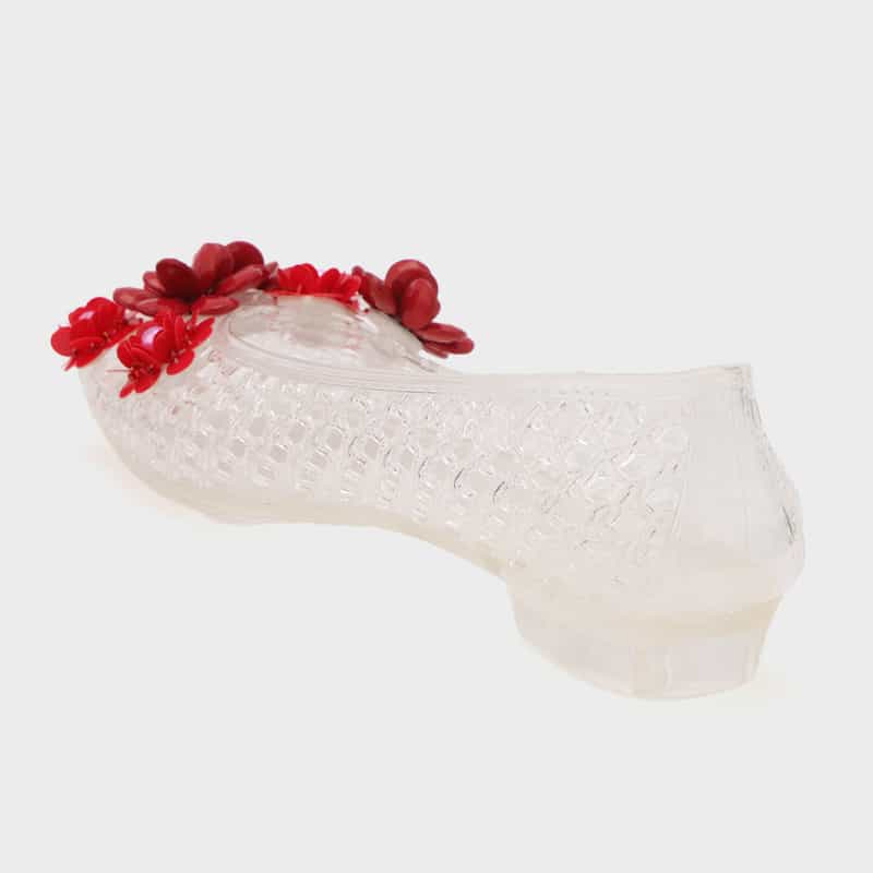 HEAVENLY JELLY HEAVENLY JELLY＜ヘブンリージェリー＞ PVC素材ビジュー付きフラットパンプス CLEAR