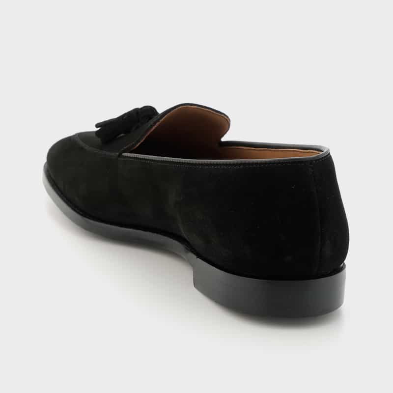 CROCKETT＆JONES CROCKETT＆JONES＜クロケット&ジョーンズ＞ スエード素材タッセルローファー"ANTIBES" BLACK