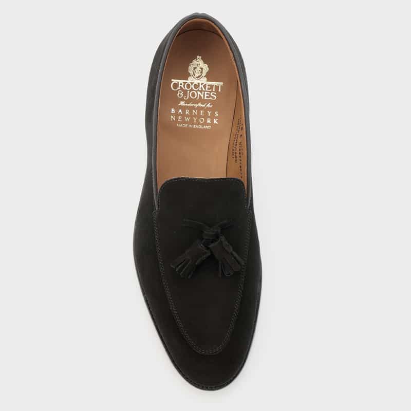 CROCKETT＆JONES CROCKETT＆JONES＜クロケット&ジョーンズ＞ スエード素材タッセルローファー"ANTIBES" BLACK