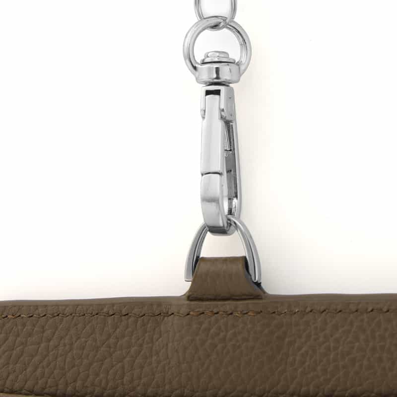 BARNEYS NEW YORK レザーIDケース GRAY BEIGE