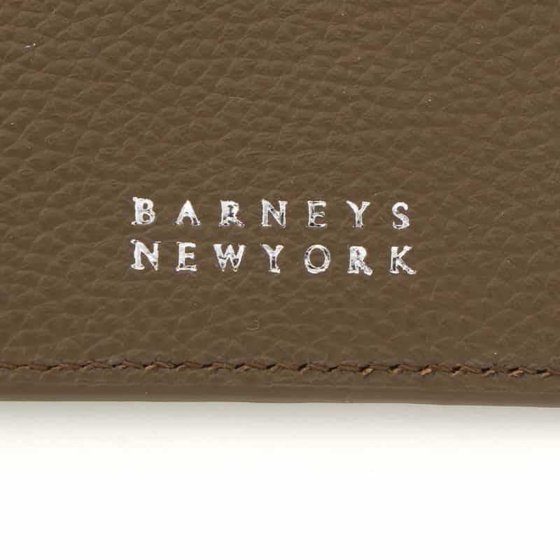 BARNEYS NEW YORK レザーIDケース GRAY BEIGE