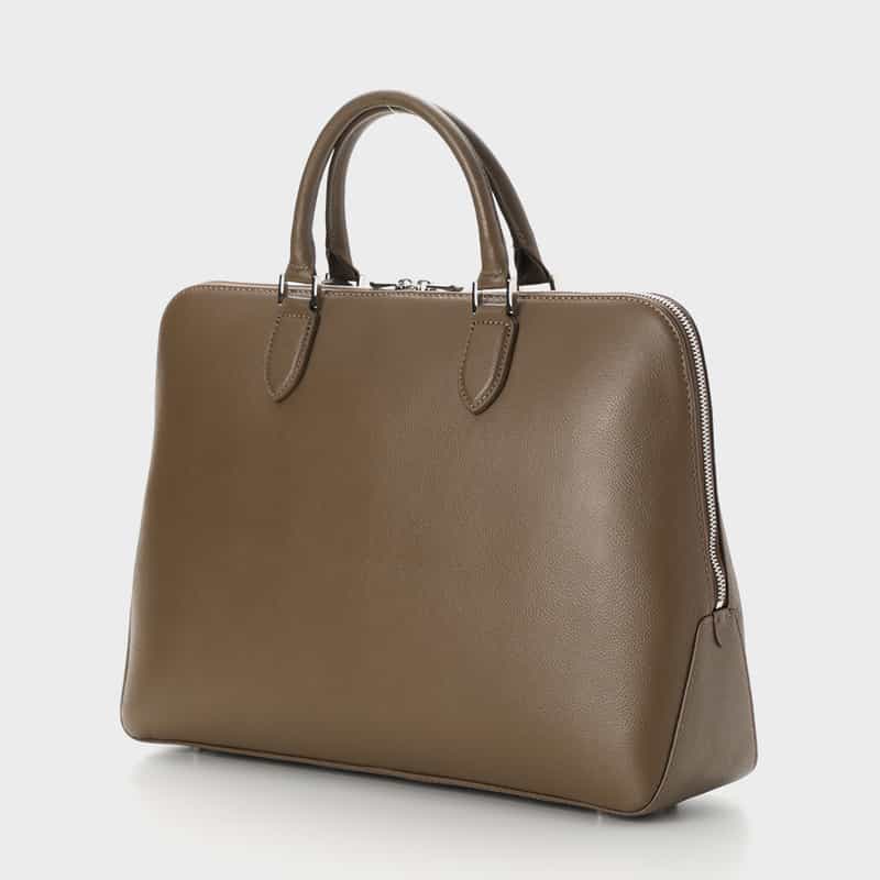 BARNEYS NEW YORK ラウンドジップブリーフケース BEIGE