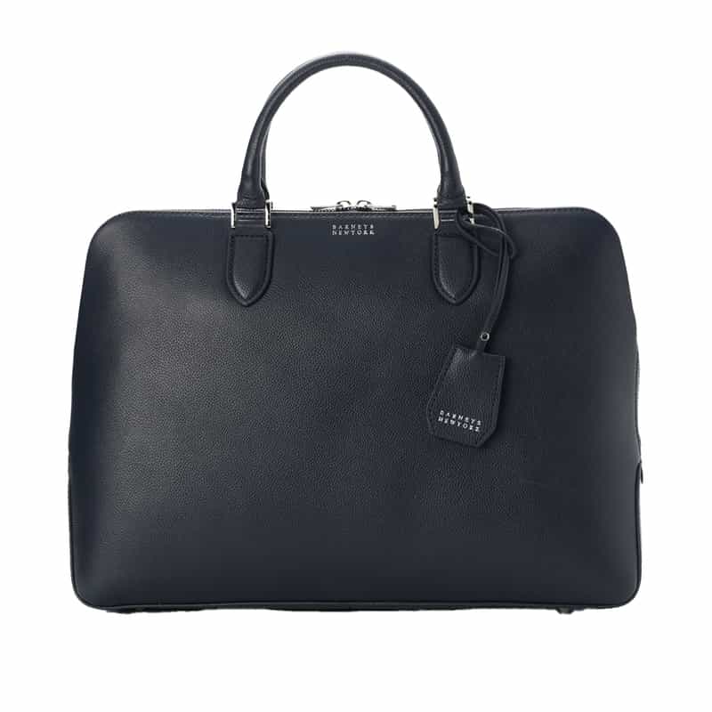 BARNEYS NEW YORK ラウンドジップブリーフケース NAVY