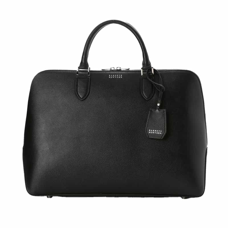 BARNEYS NEW YORK ラウンドジップブリーフケース BLACK