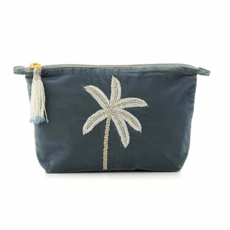 OLIVIA DAR ＜オリビア ダール＞ ベルベット素材ビーズ刺繍ポーチ