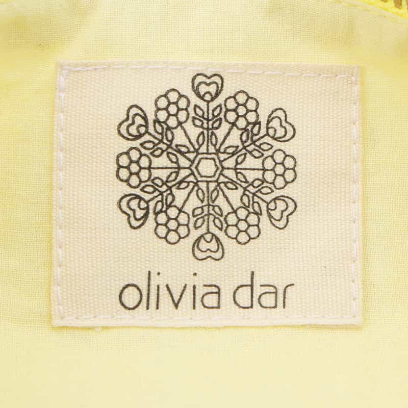 OLIVIA DAR OLIVIA DAR ＜オリビア ダール＞ ベルベット素材ビーズ刺繍ポーチ YELLOW