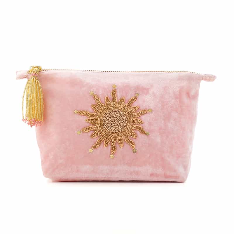 OLIVIA DAR ＜オリビア ダール＞ ベルベット素材ビーズ刺繍ポーチ