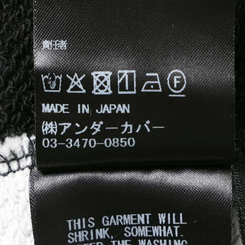 UNDERCOVER UNDERCOVER＜アンダーカバー＞ スウェットプルオーバー BLACK