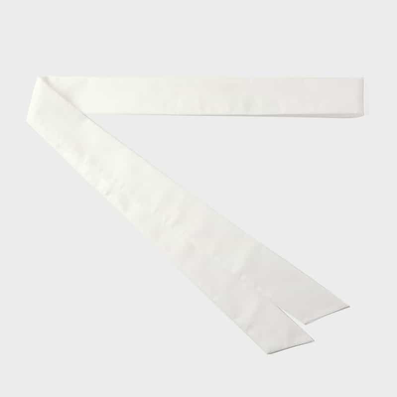 BARNEYS NEW YORK ウォッシャブル バックレースアップデザイン Aラインドレス WHITE