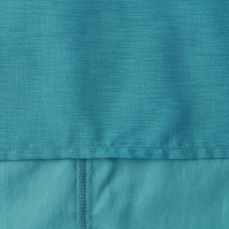 BARNEYS NEW YORK ウォッシャブル バックレースアップデザイン Aラインドレス TURQUOISE