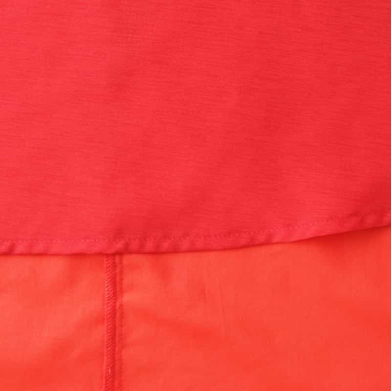 BARNEYS NEW YORK ウォッシャブル バックレースアップデザイン Aラインドレス ORANGE