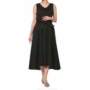 ウォッシャブル バックレースアップデザイン Aラインドレス