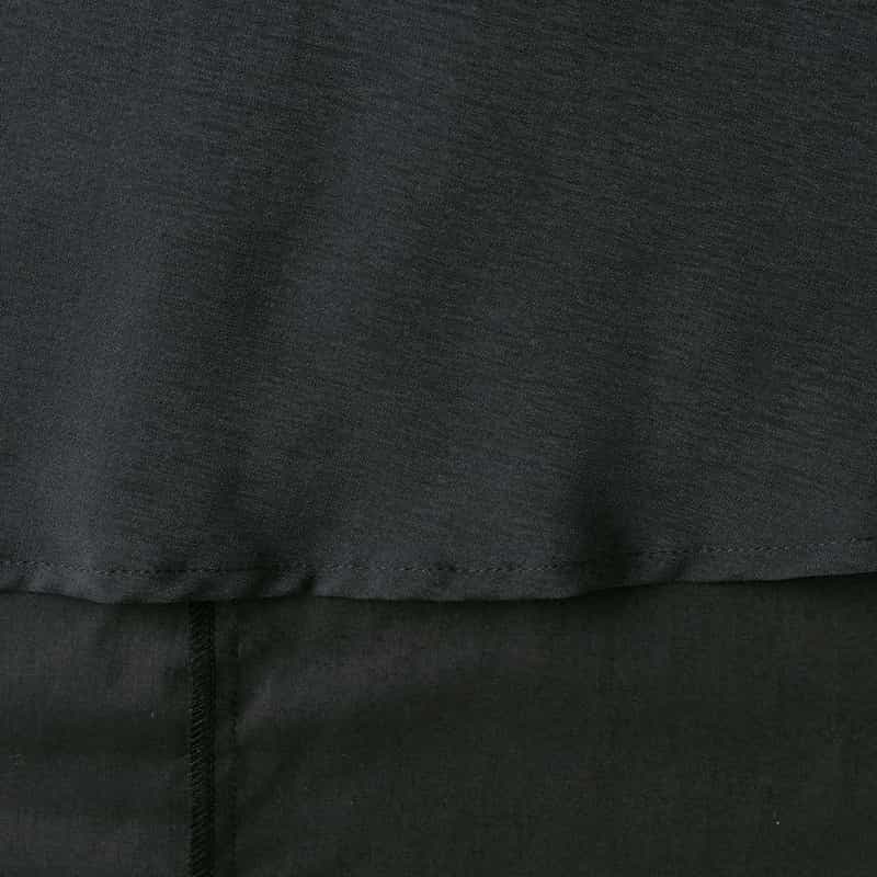 BARNEYS NEW YORK ウォッシャブル バックレースアップデザイン Aラインドレス BLACK