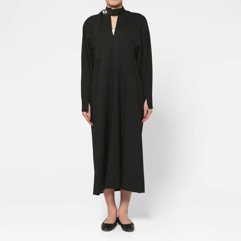 HARUNOBUMURATA HARUNOBUMURATA ＜ハルノブムラタ＞ バーニーズ　ニューヨーク限定ロングスリーブドレス BLACK