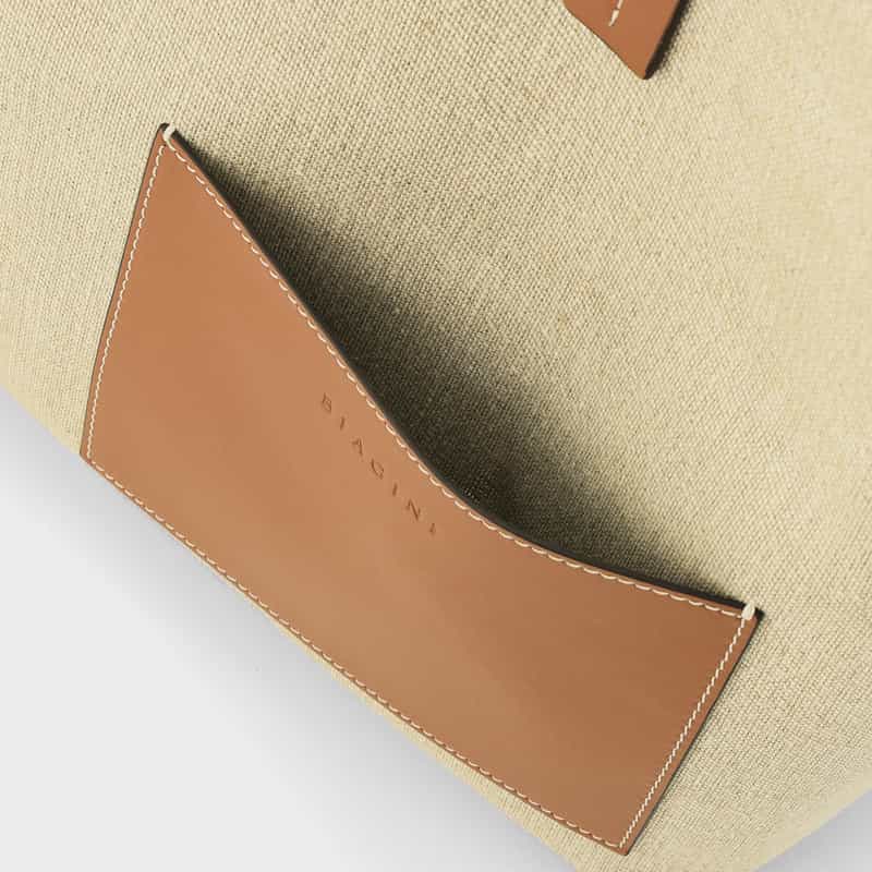 BIAGINI BIAGINI＜ビアジーニ＞ キャンバストートバッグ BROWN