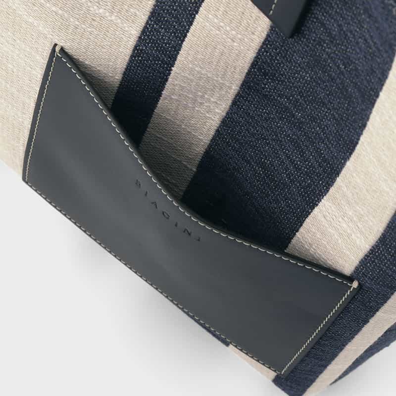 BIAGINI BIAGINI＜ビアジーニ＞ キャンバストートバッグ NAVY