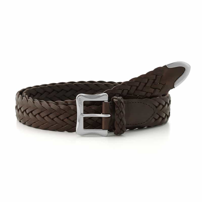 J＆M DAVIDSON J&M DAVIDSON＜ジェイ＆エム デヴィッドソン＞ レザーメッシュベルト DARK BROWN