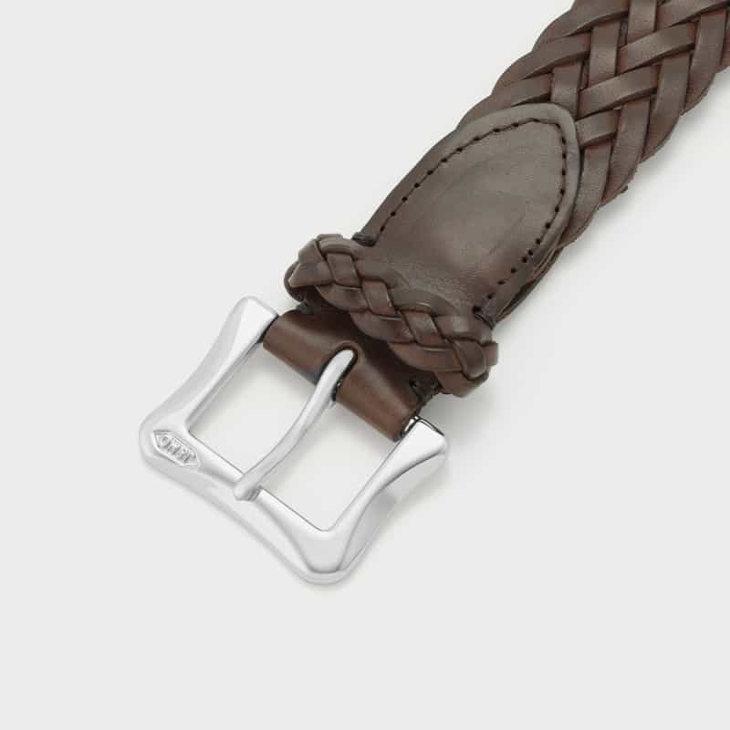 J＆M DAVIDSON J&M DAVIDSON＜ジェイ＆エム デヴィッドソン＞ レザーメッシュベルト DARK BROWN