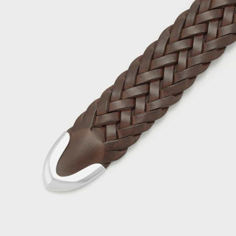 J＆M DAVIDSON J&M DAVIDSON＜ジェイ＆エム デヴィッドソン＞ レザーメッシュベルト DARK BROWN