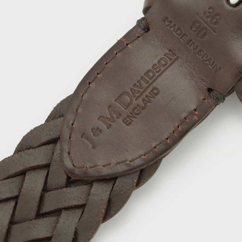 J＆M DAVIDSON J&M DAVIDSON＜ジェイ＆エム デヴィッドソン＞ レザーメッシュベルト DARK BROWN