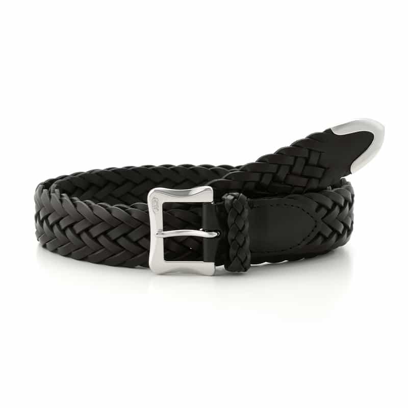 J＆M DAVIDSON J&M DAVIDSON＜ジェイ＆エム デヴィッドソン＞ レザーメッシュベルト BLACK