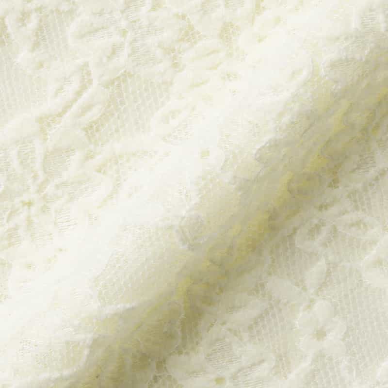 BARNEYS NEW YORK ウォッシャブル レース素材 フレアスリーブカットソー WHITE