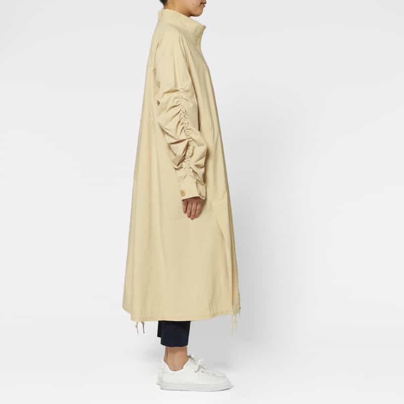 BARNEYS NEW YORK ギャザースリーブ ボリュームロングコート BEIGE