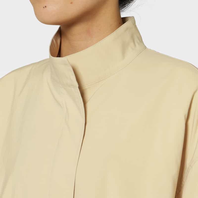 BARNEYS NEW YORK ギャザースリーブ ボリュームロングコート BEIGE